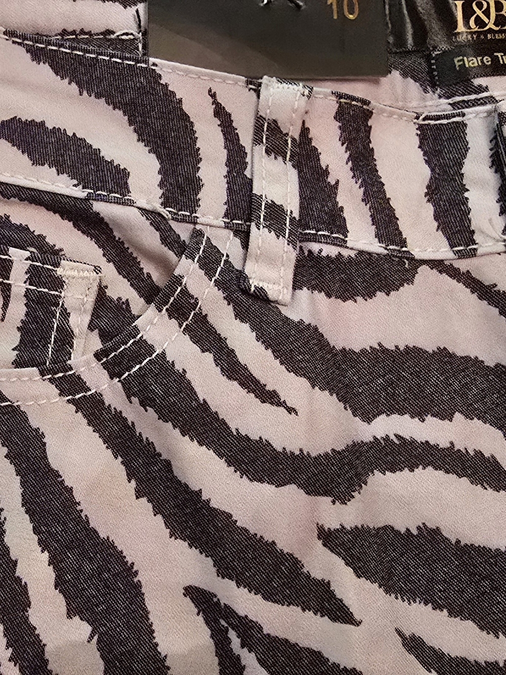 Lucky & Blessed White and Black Flare Trousers - Picture 5 of 7